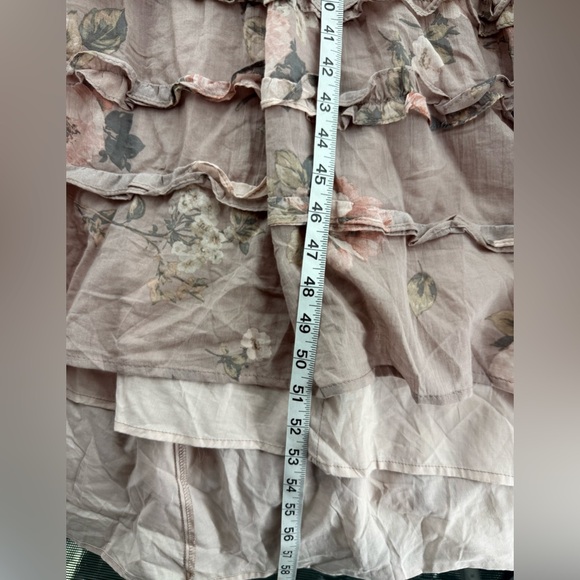 Torrid Festi Floral Halter Maxi Dress Ruffles Size 2 (18-20) Cottagecore Easter - Picture 4 of 9